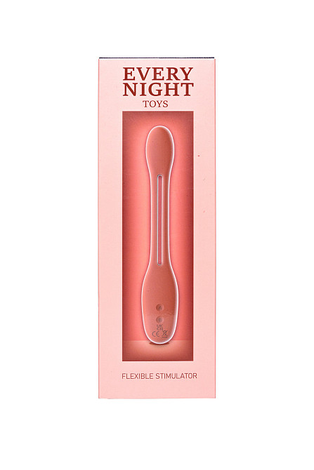 Гнучкий вібратор для пар Every Night Toys Flexible з двома моторчиками, червоний Sex Aura Київ - фото 6