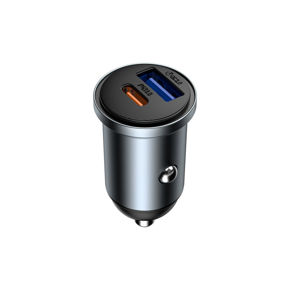 Автомобільний зарядний пристрій WIWU 35W Nano Lite A+C Fast Car Charger Wi-CC030 Gray Одеса - фото 1