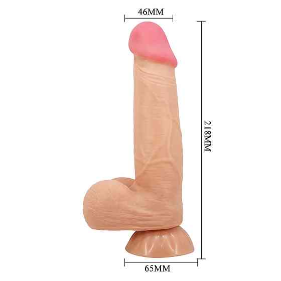 Фаллоимитатор BAILE - Sliding Skin 8,5'' Flesh Suction base Bendable TPR Sex Aura Киев
