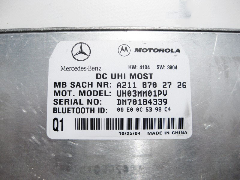 Mercedes-Benz  A2118702726 Блок мобільного телефону C-Class W203 CLK C209 ML W163 CL C215 CLC C203 SL R230 Одеса - фото 3