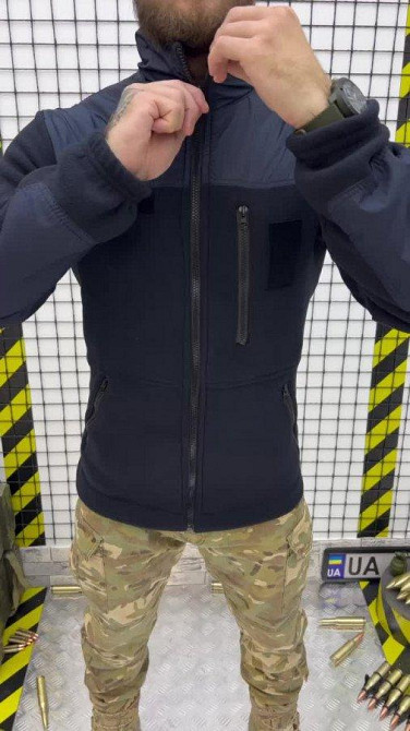 Тактическая флисовка мчс синяя на змейке Одесса - изображение 8