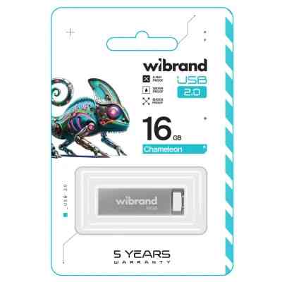 USB флеш накопитель Wibrand 16GB Chameleon Silver USB 2.0 (WI2.0/CH16U6S) Винница