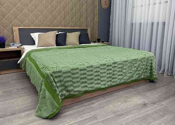 Плед-покривало смужка 220х250 см (+-5см) Салатовий (87-103) Київ