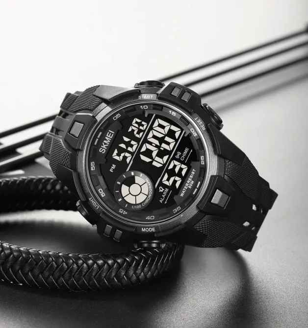 Годинник чоловічий спортивний наручний Skmei 2123 (Чорний з сірим) Київ - фото 7