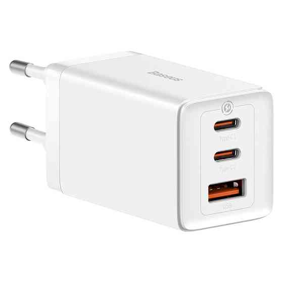Мережевий зарядний пристрій з кабелем Baseus GaN5 Pro Fast Charger 2C+U 65W  EU  White (Baseus Xiaobai charging Cable Type-C  to Київ