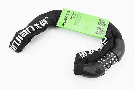 Замок протиугінний ланцюговий 1000х6мм з 5-ти значним кодом, чорний 601 Київ