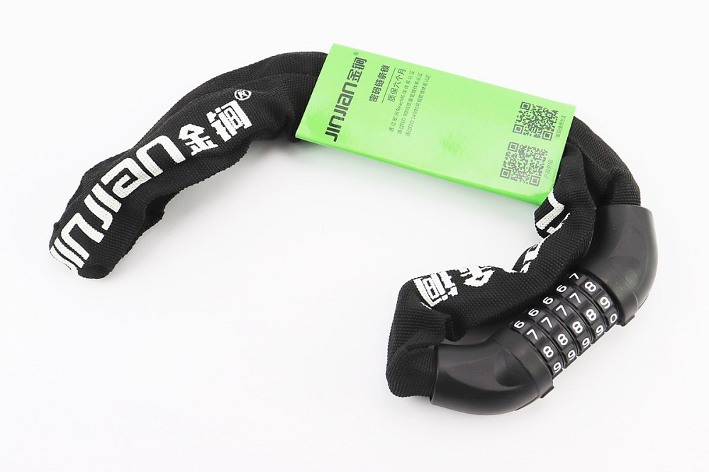 Замок протиугінний ланцюговий 1000х6мм з 5-ти значним кодом, чорний 601 Київ - фото 1