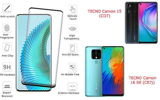 Захисне скло HyperGlass Pro для TECNO Camon 15 (CD7), 16 SE (CE7j) – максимальна чутливість та захист Київ