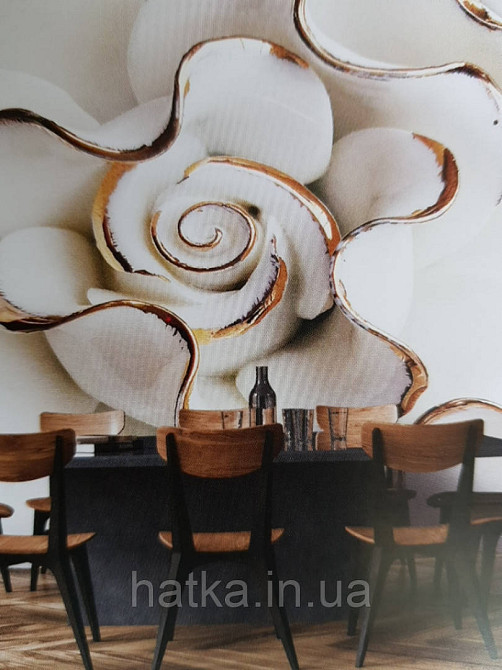 Шпалери вінілові на флізелін квіти Київ - фото 1