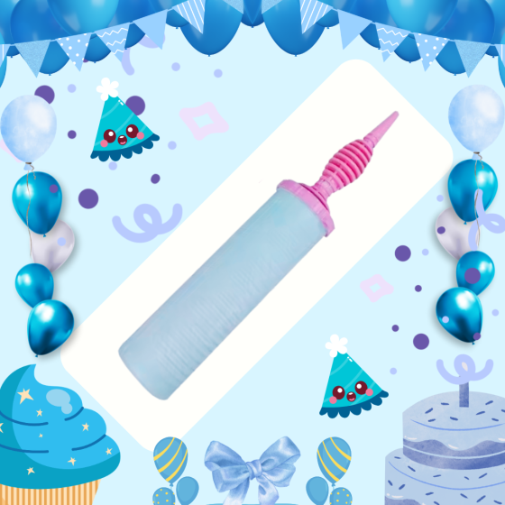 Насос для повітряних куль з жовтою насадкою блакитний Кам'янець-Подільський