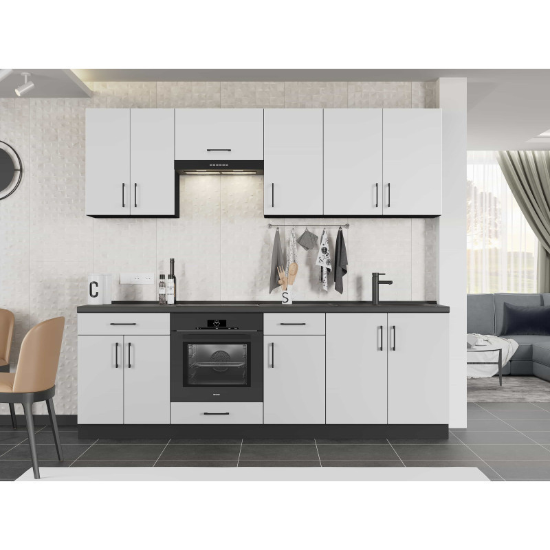 Кухня модульна Эверест Оптима набор №7 Белый 2,4 м (без столешницы) (DTM-5718) Львов - изображение 1