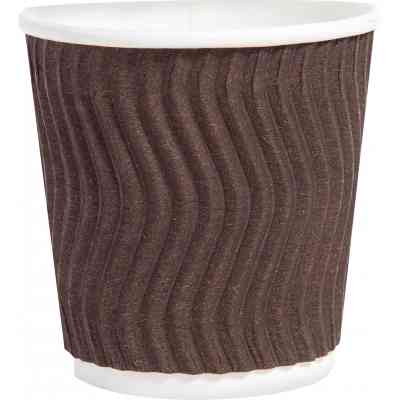 Стакани одноразові PRO service паперові Riple Коричневі 110 мл 20 шт. (4823071634983) Вінниця