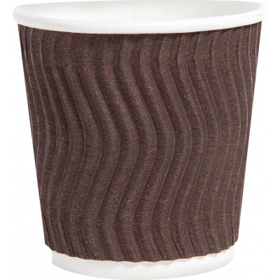 Стакани одноразові PRO service паперові Riple Коричневі 110 мл 20 шт. (4823071634983) Вінниця - фото 1