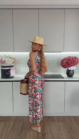 Жіноча сукня міді з квітковим принтом Одеса