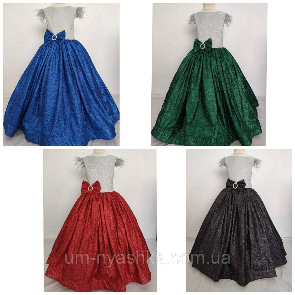 Платье Елочка Длинное блестящее изумрудное платье Дженифер на 4-5, 6-7 лет Кривой Рог - изображение 2