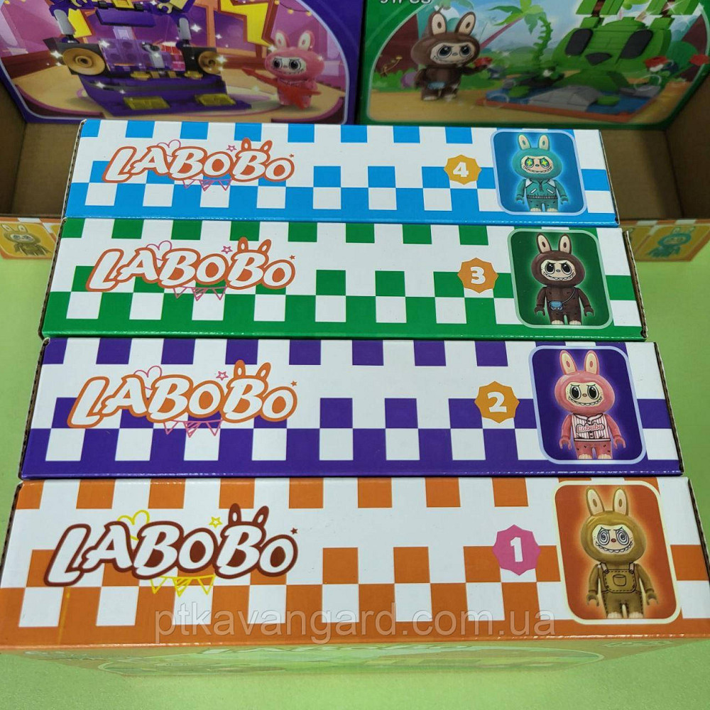 Конструктор лабубу 4в1 375 деталей labubu блоковий 4 набори в блоці K 972 A Хмельницький - фото 6