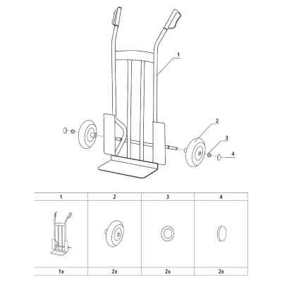 Тележка грузовая Stanley до 300 кг, размер платформы 40х19,5 см, вес 11,1 кг (SXWT-HT526) Винница