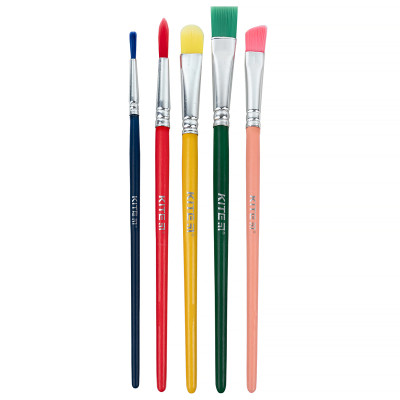 Кисточка для рисования Kite Classic набор из 5-ти кистей синтетика 3, 5, 8, 9, 10 (K-333) Винница - изображение 2