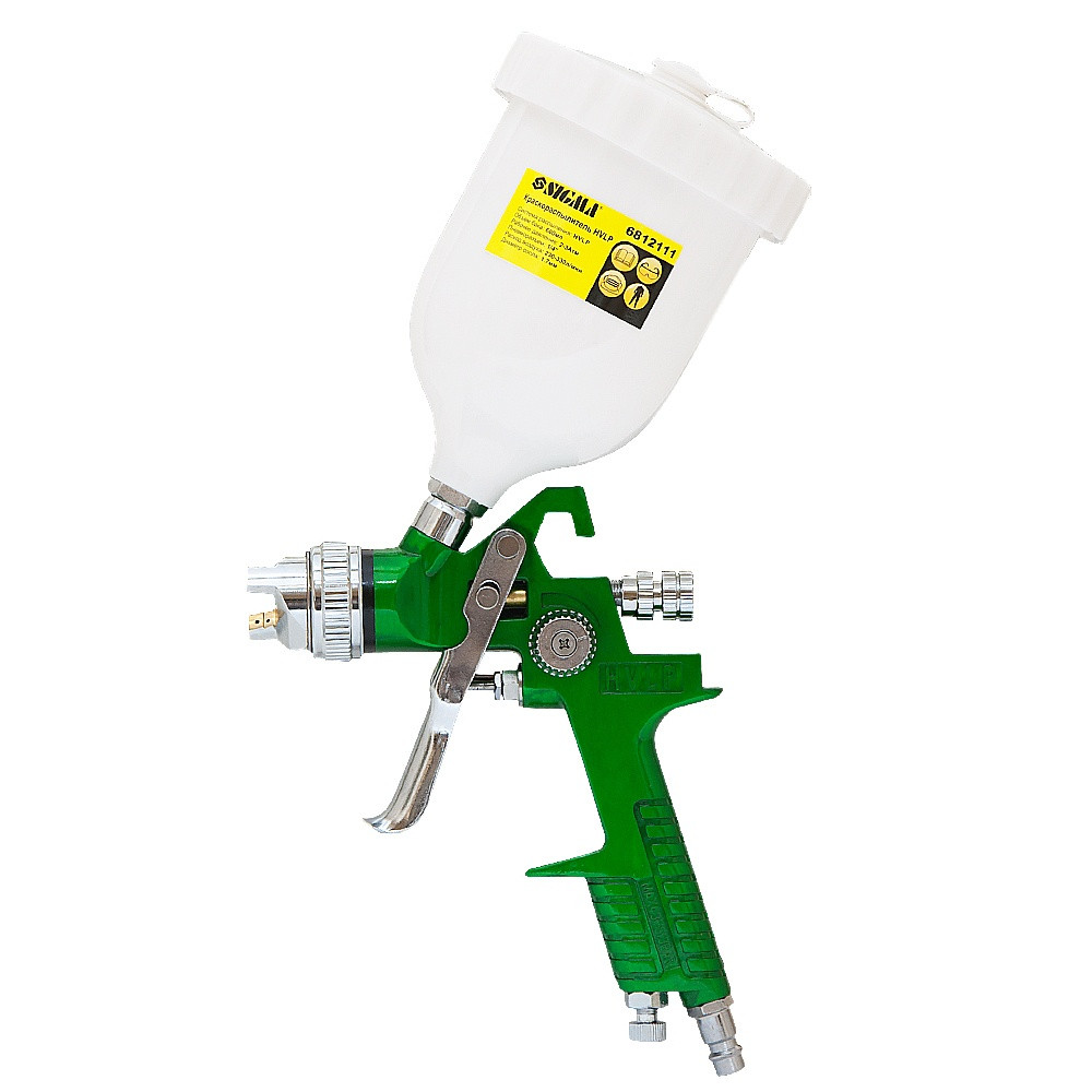 Sigma Краскораспылитель HVLP Ø1.7мм 140-280л/мин 3бар в/б (пласт) зелёный SIGMA (6812111) Коломыя - изображение 1