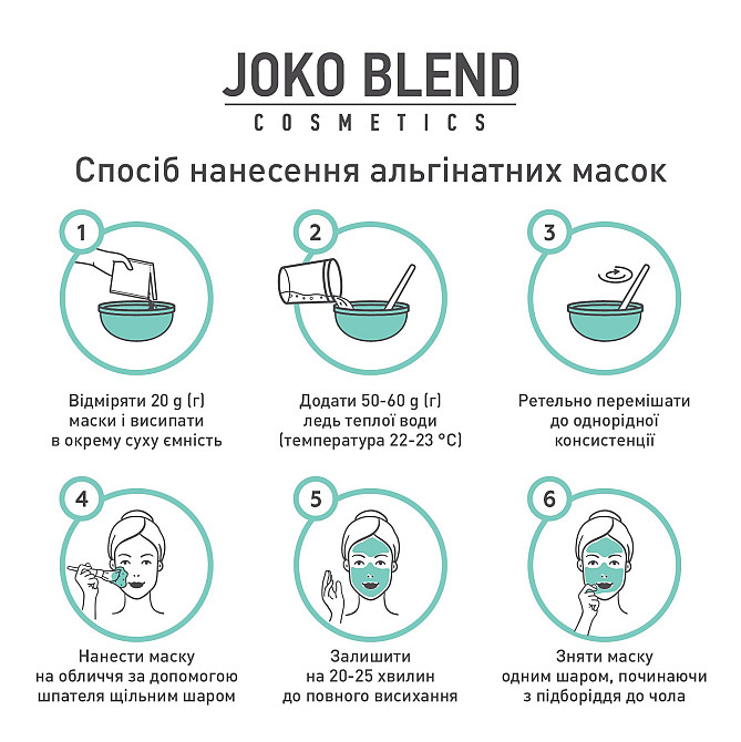 Альгинатная маска с черникой и ацеролой Joko Blend 20 г Киев - изображение 3