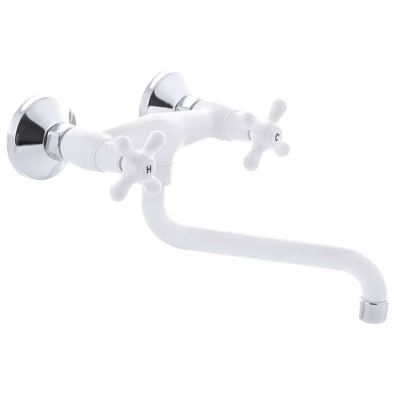 Кухонний змішувач Plamix Amax-361 білий без підводки PM0583 Харків - фото 1