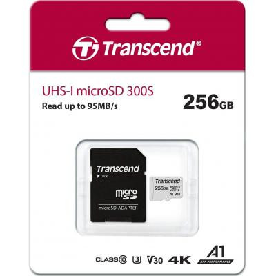 Карта пам&apos;яті Transcend 256GB microSDXC class 10 UHS-I (TS256GUSD300S-A) Вінниця - фото 3