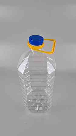 Пластикова пляшка ПЕТ 6,0 л Ø48 прозора з кришкою + ручка (25 шт.) Харків