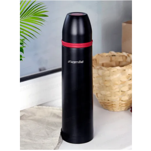 Термос 1000мл з пластик.вставками нержавіюча сталь (червоний,блакит.,зелен.,фіолет.) KAMILLE 2059B Житомир - изображение 18