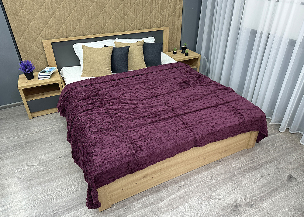 Плед-покривало 200х230 см (+-5см) Сливовый (87-242) Киев - изображение 3