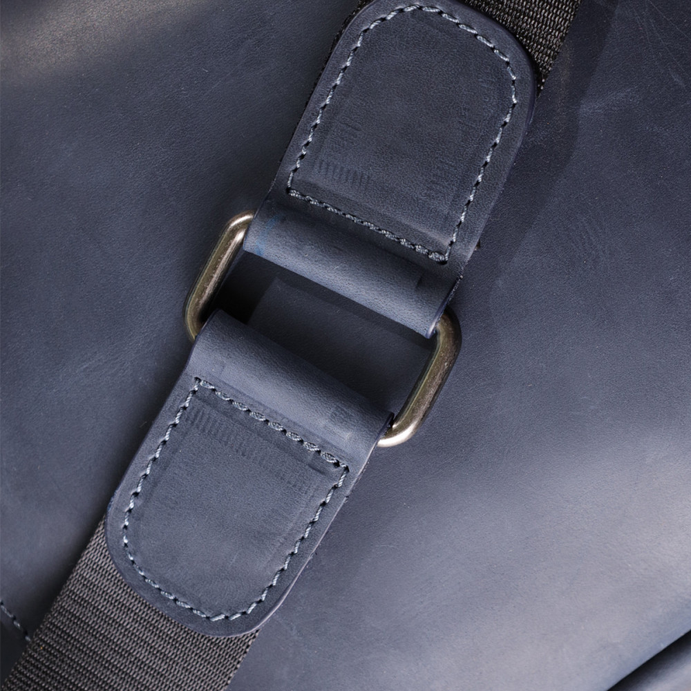 Практична чоловіча сумка через плече із вінтажної натуральної шкіри Shvigel 20867_1 Синій Київ - фото 10