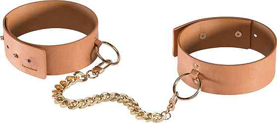 Наручники Bijoux Indiscrets MAZE - Wide Cuffs Brown, экокожа, стильные браслеты Sex Aura Киев