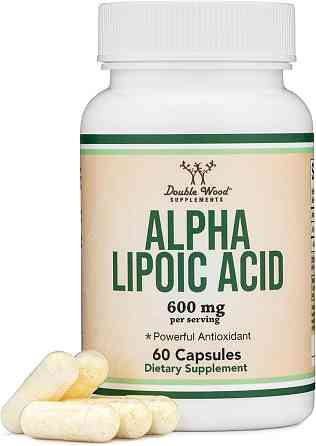Альфа-ліпоєва кислота Double Wood Alpha Lipoic Acid 600 mg (на 2 капсули), 60 capsules Луцьк