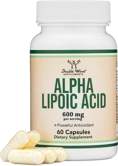 Альфа-ліпоєва кислота Double Wood Alpha Lipoic Acid 600 mg (на 2 капсули), 60 capsules Луцьк - фото 1