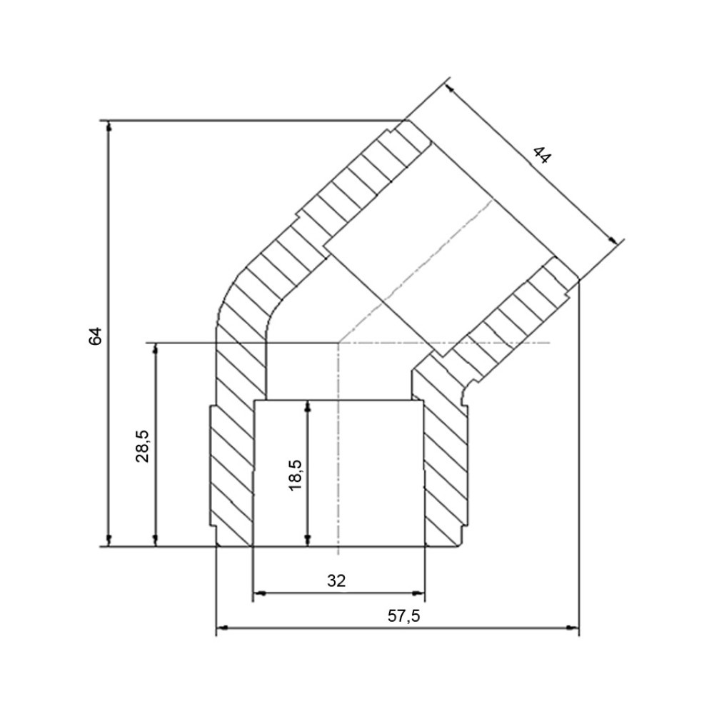 Уголок PPR Blue Ocean 32, 45° Киев - изображение 2
