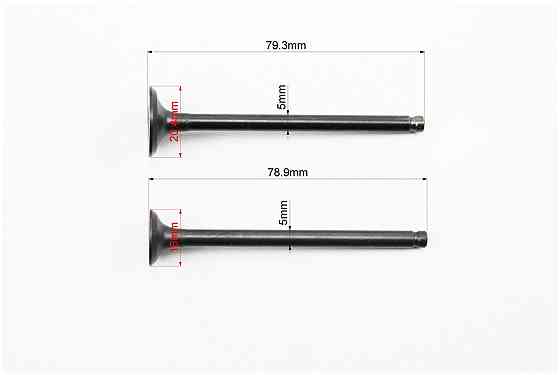Клапан впускний, випускний (НЕМАГНІТНИЙ) к-кт Honda AF-61/62 (d = 20 / 16мм; h = 78,9мм) Киев