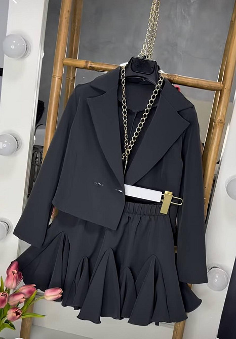 Женский базовый костюм двойка креп-костюмка Одесса - изображение 2