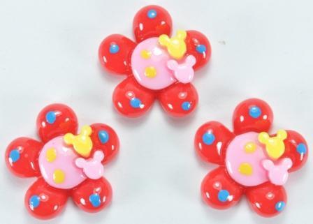 Серединки для канзаші квітка 50шт Ф2см (червоні) 31-3 Київ - фото 1