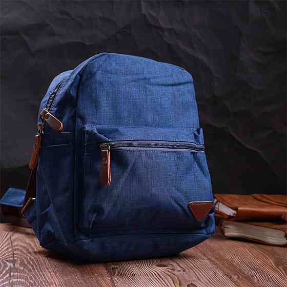 Текстильний зручний рюкзак унісекс Vintage 22244 Синій Київ