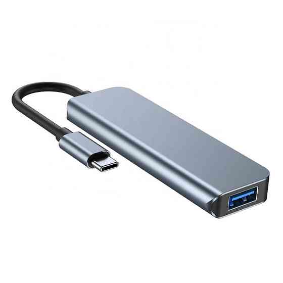 USB 3.1 Type-C хаб-розгалужувач на 4 порти USB 3.0/2.0, металевий, підтримка BC1.2 Київ