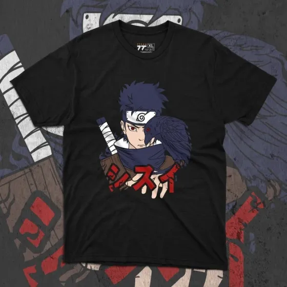 Футболка для підлітка хлопчика з принтом Наруто Шісуі Учіха Розмір 160 Anime10292 Дніпро