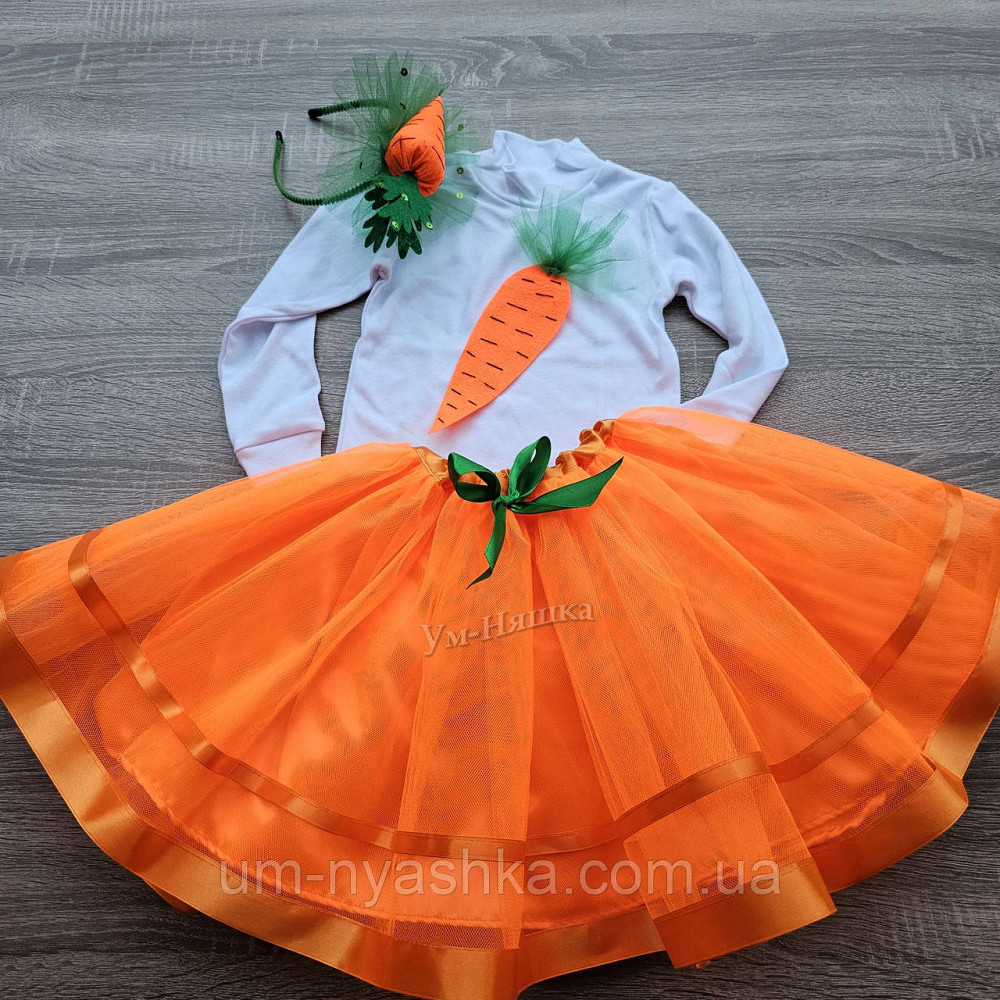 Костюм Морквини Помаранчева пишна спідничка + пришивна морквина + Обідок Кривий Ріг - фото 7