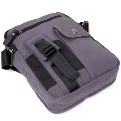 Сумка Vintage Текстильная мужская на два отделения Графитовая (20659) Винница