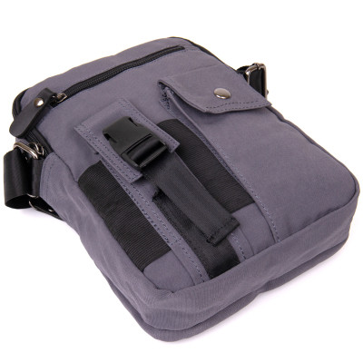 Сумка Vintage Текстильна чоловіча на два відділення Графітова (20659) Вінниця - фото 2