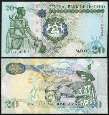 Лесото/Lesotho 20 Maloti 2009 Pick 16g UNC Полтава - изображение 1