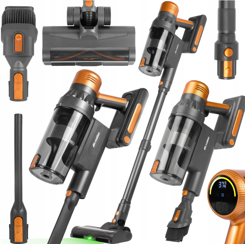 Вертикальний бездротовий пилосос без мішка з електричною щіткою та світлодіодною підствікою 3в1, 500 Вт (Польща) Київ - фото 1