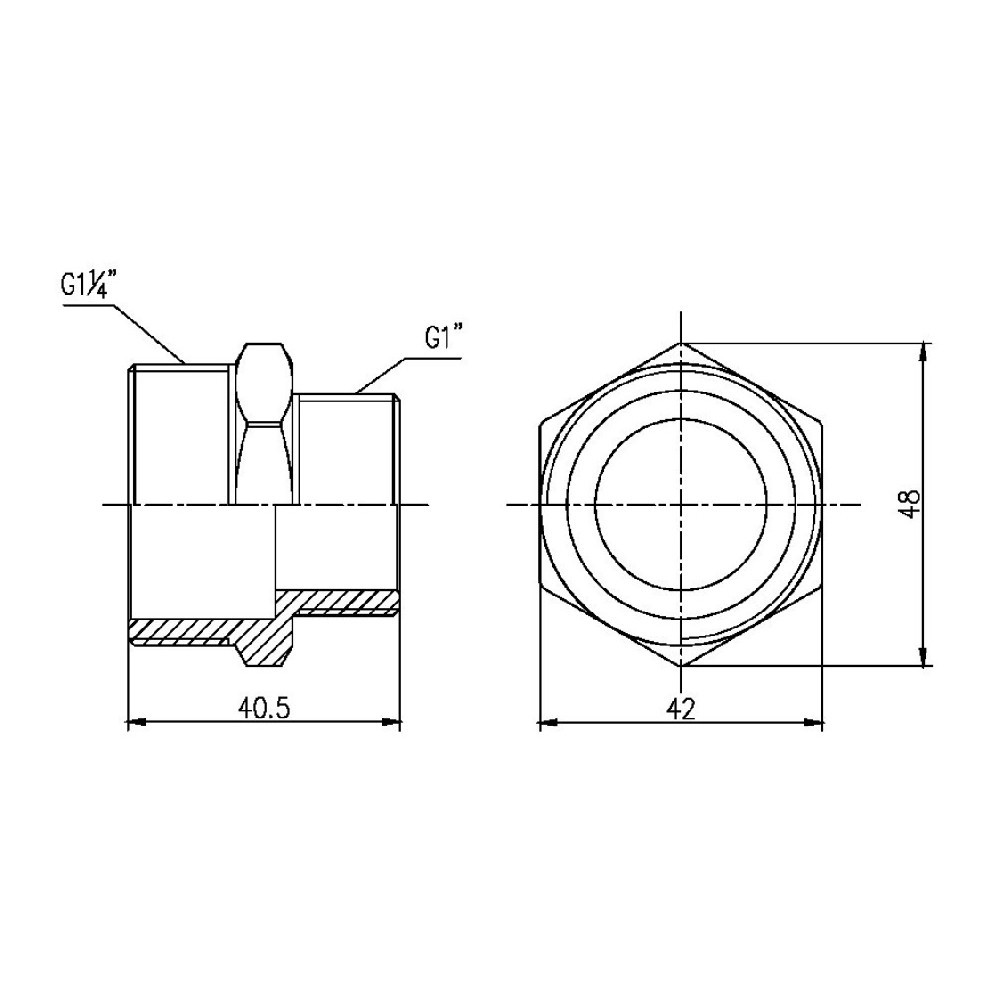 Ніпель редукційний Thermo Alliance Forte 1 1/4х1" SF3593225 Київ - фото 2