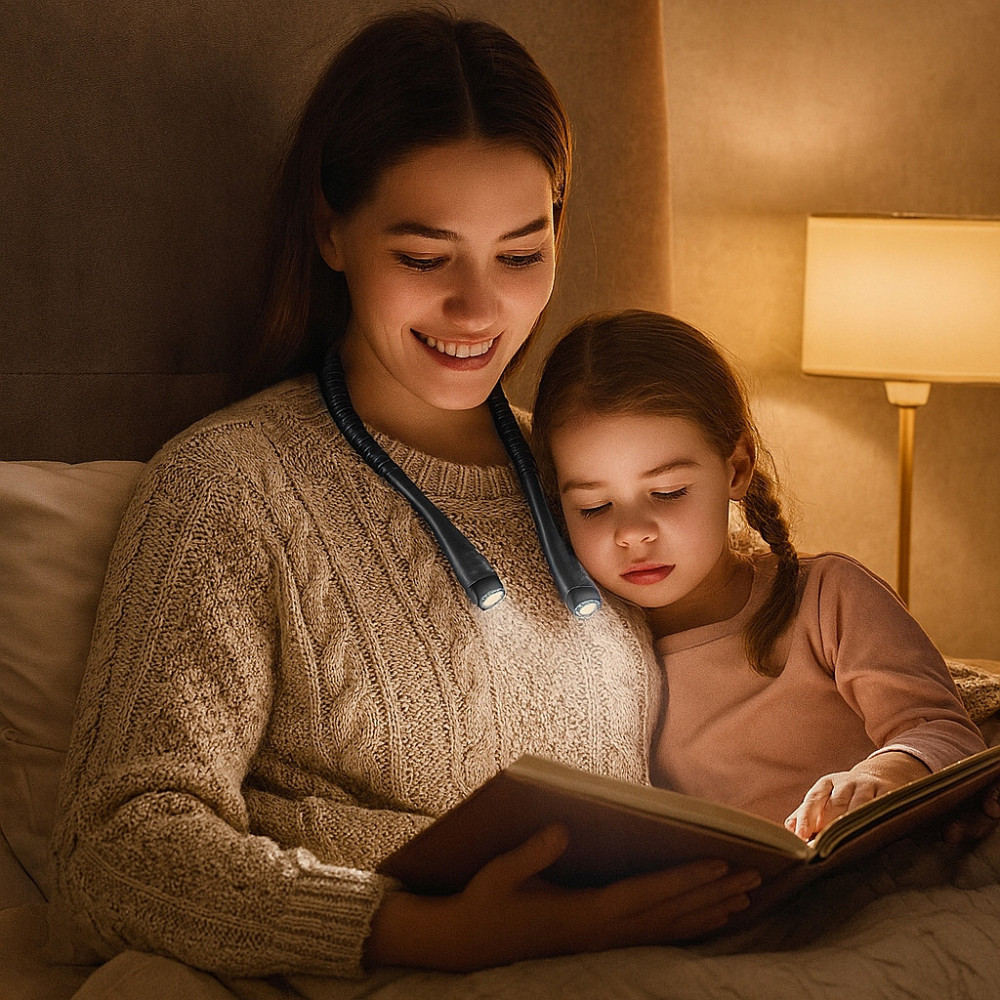 Светодиодная лампа для чтения на шею 3 уровня яркости Izoxis (25675) Нововолынск - изображение 8