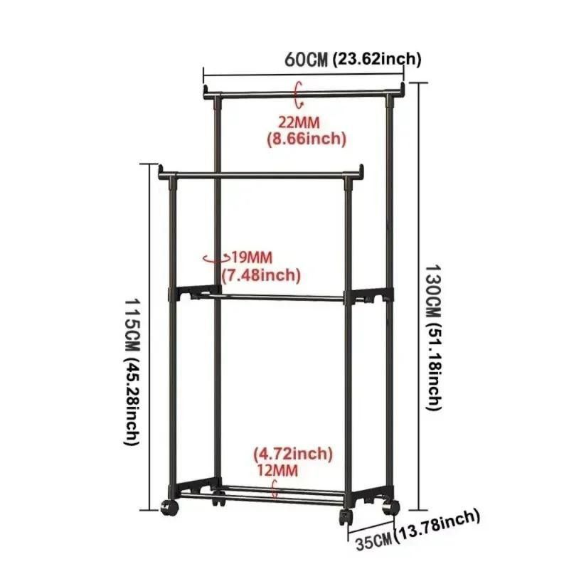 Металева вішалка для одягу з регулюванням висоти Київ - фото 3