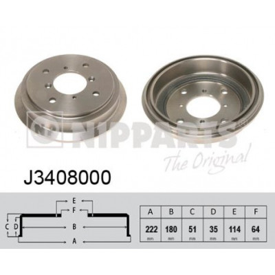Тормозной барабан Nipparts J3408000 Винница - изображение 1