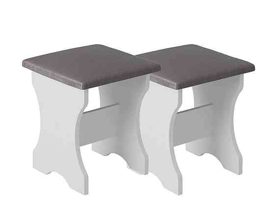 2 табурета (комплект) 35х35х44 см / mebelservice / Белый Львов